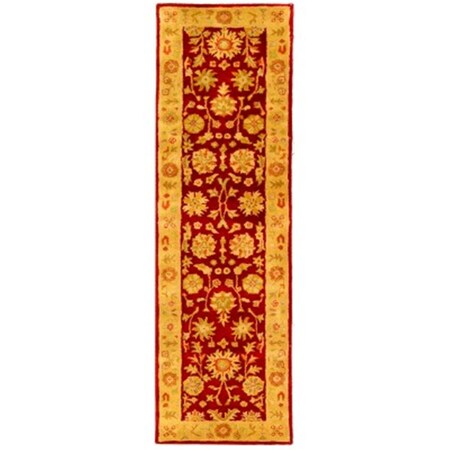 Safavieh 2 ft. - 3 in. x 8 ft. Runner- Traditional Heritage Red And Gold Hand Tufted Rug HG813A-28